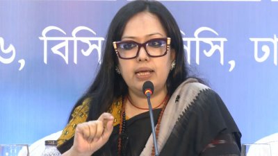 রাজধানীতে নাগরিক প্ল্যাটফর্ম আয়োজিত এক সেমিনারে কথা বলছেন রুমিন ফারহানা। ছবি: সংগৃহীত