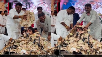 হারমোনিয়াম বাজিয়ে অবিচলভাবে গান গেয়ে যান গোপাল সাধু। ছবি: ইনস্টাগ্রাম