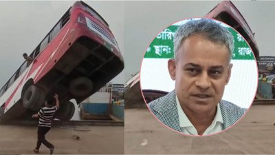 চালকের অদক্ষতা ও ত্রুটিযুক্ত যানের কারণে ফেরিঘাটে বাস ডুবেছে: সেতুমন্ত্রী