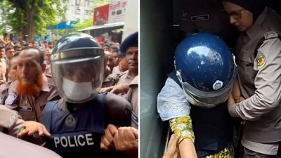 আদালত প্রাঙ্গণে আসামি সোহেল রানা ও তার স্ত্রী স্বপ্না