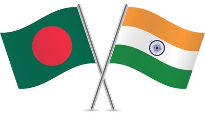 বাংলাদেশ-ভারতের পতাকা