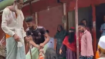 পটুয়াখালীর দশমিনায় হাত-পা বেঁধে নারীকে নির্যাতন