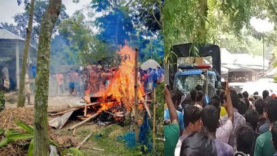 আদিতমারীতে শিশুকে ধর্ষণের পর হত্যার অভিযোগে পুলিশের গাড়িবহরে হামলা, ডিসি-এসপির গাড়ি ভাঙচুর
