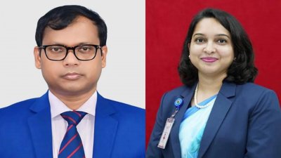 সদ্য সাবেক জেলা প্রশাসক মো. সারওয়ার আলম ও ভারপ্রাপ্ত জেলা প্রশাসক পিংকি সাহা