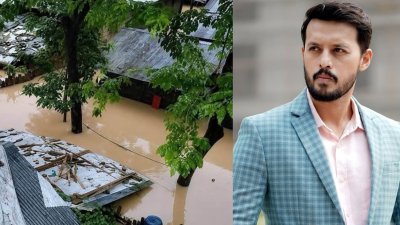 বন্যার পানিতে তলিয়ে যাচ্ছে শহর-গ্রাম