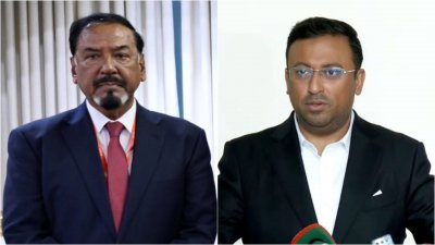 স্পিকার মেজর (অব.) হাফিজ উদ্দিন আহমদ এপ্রধানমন্ত্রীর পররাষ্ট্রবিষয়ক উপদেষ্টা হুমায়ূন কবির