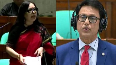 স্বতন্ত্র সংসদ সদস্য রুমিন ফারহানা ও শিক্ষামন্ত্রী আ ন ম এহসানুল হক মিলন (কোলাজ ছবি)।