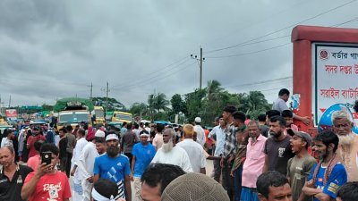 ঢাকা-সিলেট মহাসড়ক অবরোধ