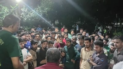শাহজালাল বিজ্ঞান ও প্রযুক্তি বিশ্ববিদ্যালয়ে শিক্ষার্থীদের বিক্ষোভ