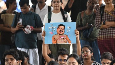 যন্তর মন্তরে শিক্ষার্থীদের আন্দোলন। ছবি: দ্য হিন্দু