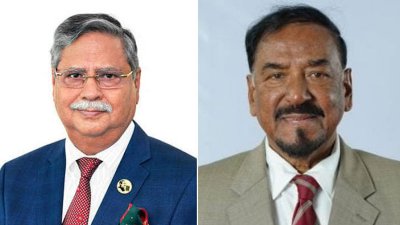 বিদায়ী রাষ্ট্রপতি মো.সাহাবুদ্দিন ও স্পিকার হাফিজ উদ্দিন আহমদ