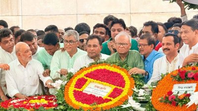জিয়াউর রহমানের সমাধিতে বিএনপি নেতাদের শ্রদ্ধা