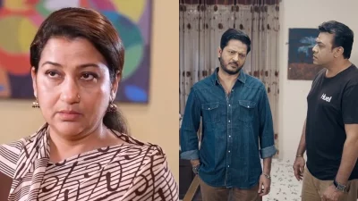 ‘বিরোধ’ ও ‘তবুও জীবন’ ধারাবাহিক নাটক দুটির স্থিরচিত্র। ছবি: বিটিভি থেকে
