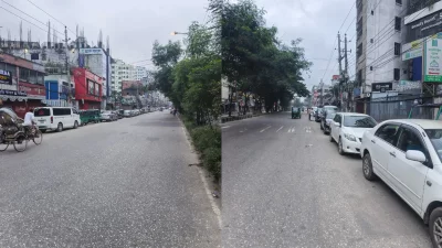 হাজীপাড়া সিএনজি পাম্পের দুই পাশেই গাড়ির দীর্ঘ সারি