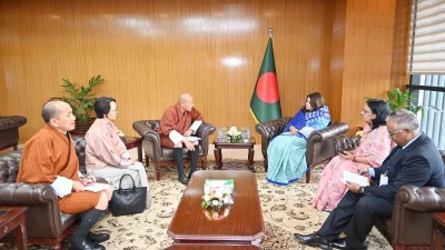 পররাষ্ট্র প্রতিমন্ত্রী শামা ওবায়েদ ইসলামের সঙ্গে সাক্ষাৎ করেন ভুটানের পররাষ্ট্র সচিব পেমা লেকতুপ দর্জি