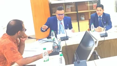 বাংলা একাডেমির শহীদ মুনীর চৌধুরী সভাকক্ষে সমঝোতা স্মারক সই নিয়ে যৌথ সভা