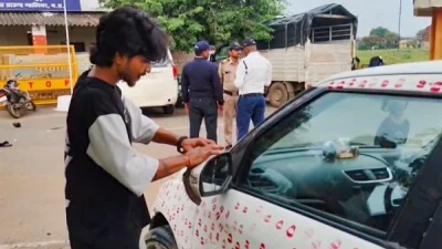 বিদেশি ট্রেন্ড অনুসরণ করে প্রেমিকা গাড়িটি এভাবে সাজানোর সিদ্ধান্ত নিয়েছিলেন। ছবি: ইন্ডিয়ান এক্সপ্রেস