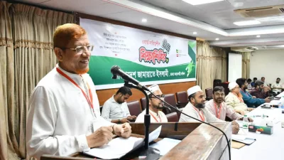 বক্তব্য রাখছেন ড. এএইচএম হামিদুর রহমান আযাদ