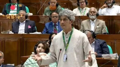 জাতীয় সংসদে পরিকল্পনা প্রতিমন্ত্রী জুনায়েদ আব্দুর রহিম সাকি (ছবি: সংগৃহীত)