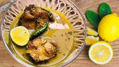 লেবু-সরিষায় রুই মাছ (ছবি: সংগৃহীত)