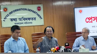 সাপ্তাহিক ব্রিফিংয়ে প্রধানমন্ত্রীর তথ্য ও সম্প্রচারবিষয়ক উপদেষ্টা ডা. জাহেদ উর রহমান