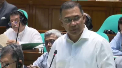 সংসদে কথা বলছেন প্রধানমন্ত্রী তারেক রহমান
