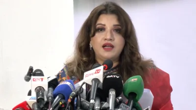প্যান প্যাসিফিক সোনারগাঁও হোটেলে অনুষ্ঠানে বক্তব্য দিচ্ছেন পররাষ্ট্র প্রতিমন্ত্রী শামা ওবায়েদ