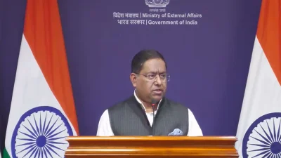ভারতের পররাষ্ট্র মন্ত্রণালয়ের মুখপাত্র রণধীর জয়সওয়াল। ছবি: এএনআই