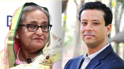 শেখ হাসিনা ও সজীব ওয়াজেদ জয় (ছবি:সংগৃহীত)