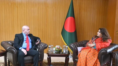 পররাষ্ট্র প্রতিমন্ত্রী শামা ওবায়েদ ইসলামের সাথে সাক্ষাৎ করেন আলজেরিয়ার রাষ্ট্রদূত আবদেলুয়াহাব সাইদানি