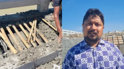সেতুতে বাঁশের ব্যবহার ও উপজেলা প্রকৌশলী কাজী ফাত্তাউর রহমান