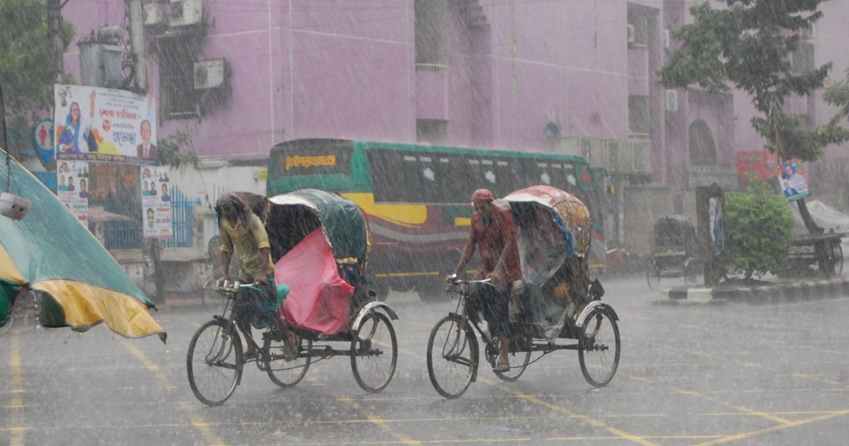 সপ্তাহজুড়ে বজ্রবৃষ্টির পূর্বাভাস