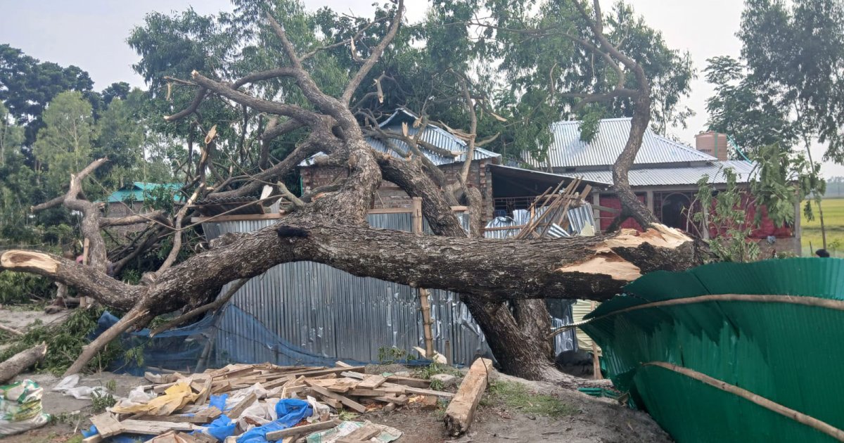 কুড়িগ্রামে কালবৈশাখী ও শিলাবৃষ্টির তাণ্ডব