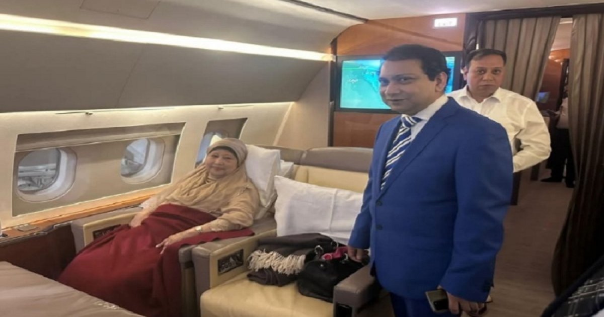 খালেদা জিয়াকে বহন করা এয়ার অ্যাম্বুলেন্স কাতারে পৌঁছেছে