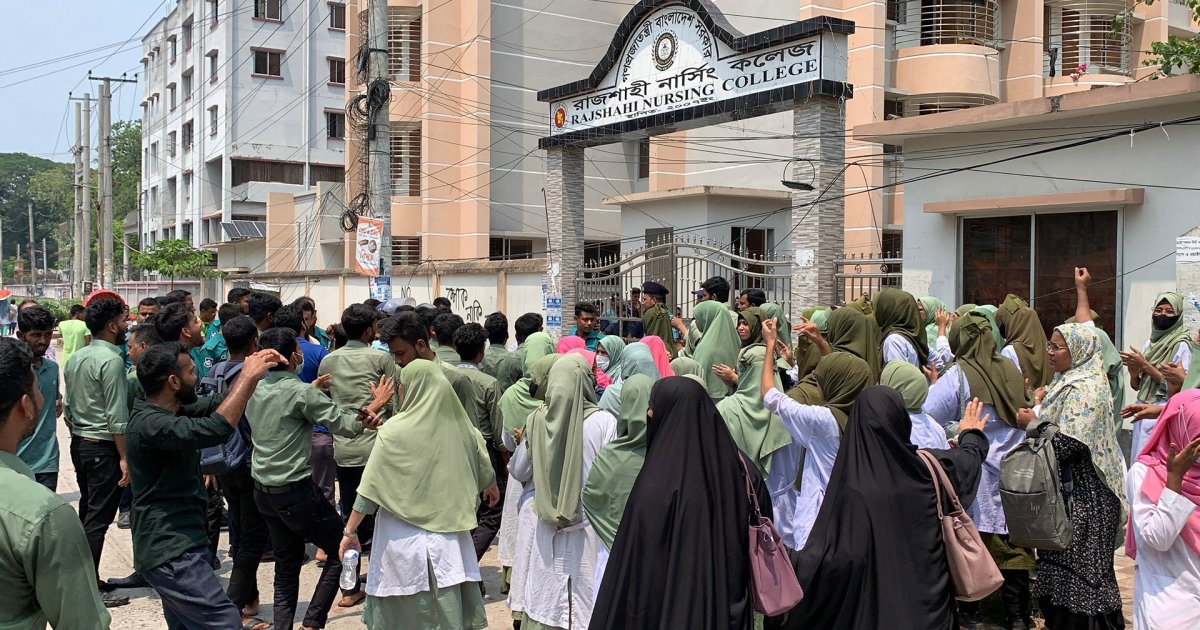 রাজশাহীতে ডিপ্লোমা-বিএসসি নার্সিংয়ের শিক্ষার্থীদের সংঘর্ষ, আহত ১০