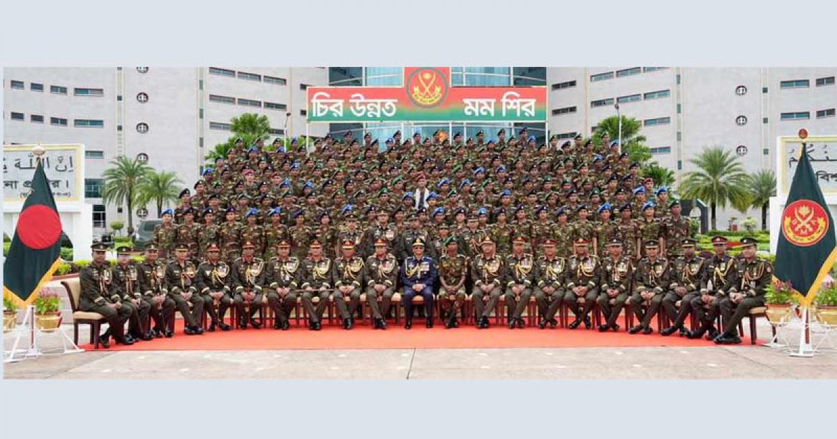 বাংলাদেশ মিলিটারি অ্যাকাডেমিতে রাষ্ট্রপতি কুচকাওয়াজ অনুষ্ঠিত