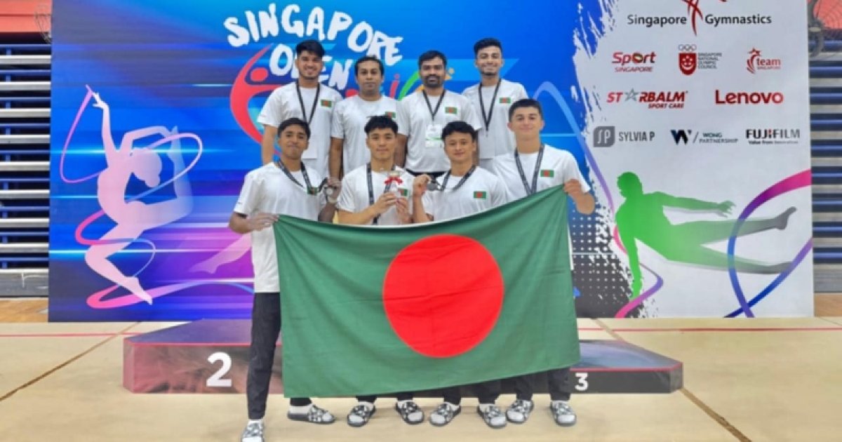 সিঙ্গাপুরে জিমন্যাস্টিকসে স্বর্ণপদক জিতলো বাংলাদেশ