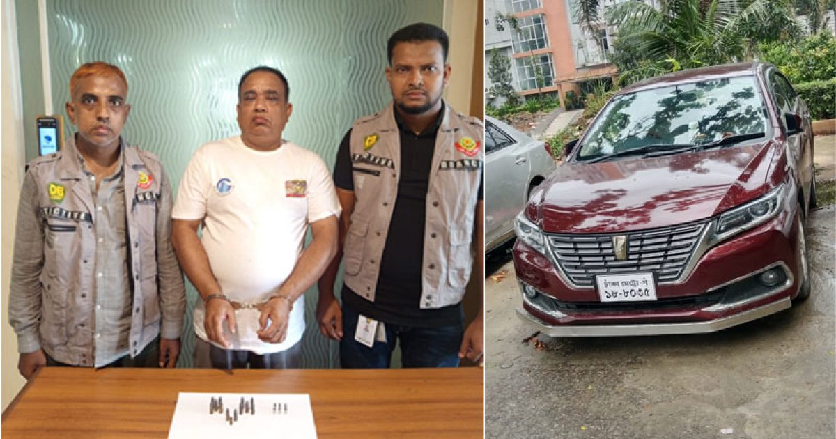 অবৈধ গুলি ও চোরাই গাড়ি উদ্ধারসহ গ্রেফতার ১