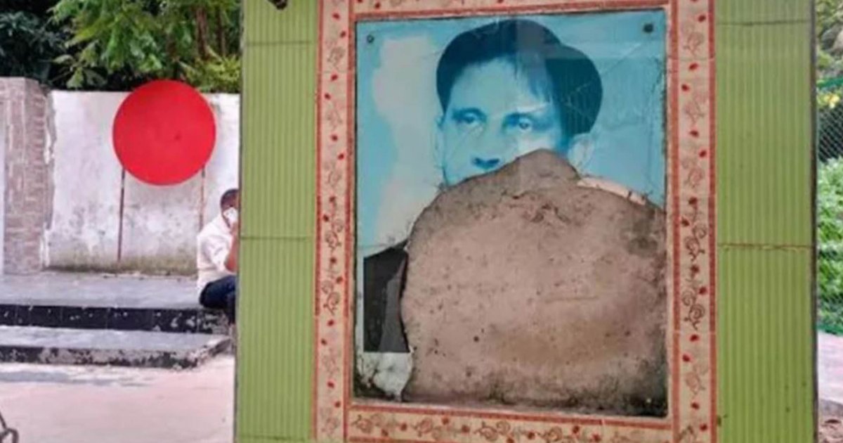 শহীদ মিনার ও আন্তর্জাতিক মাতৃভাষা দিবসের রূপকারের ম্যুরাল ভাঙচুর