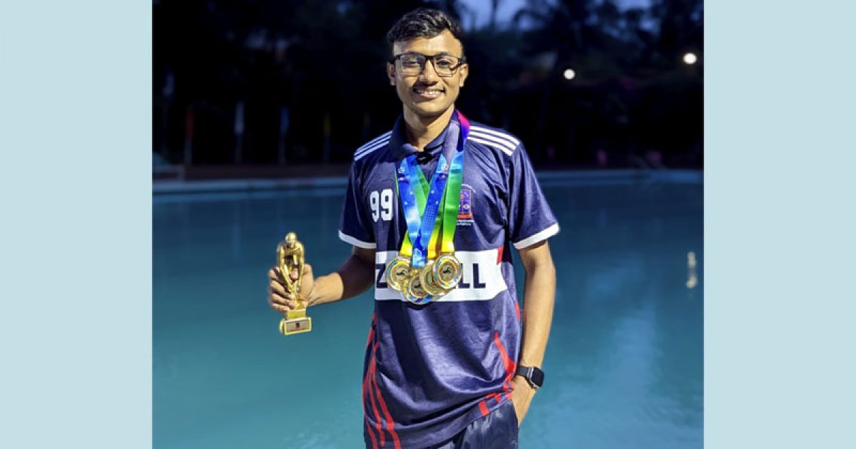 সাঁতারে ৫ ইভেন্টেই ঢাবি সেরা শেখ জামিল