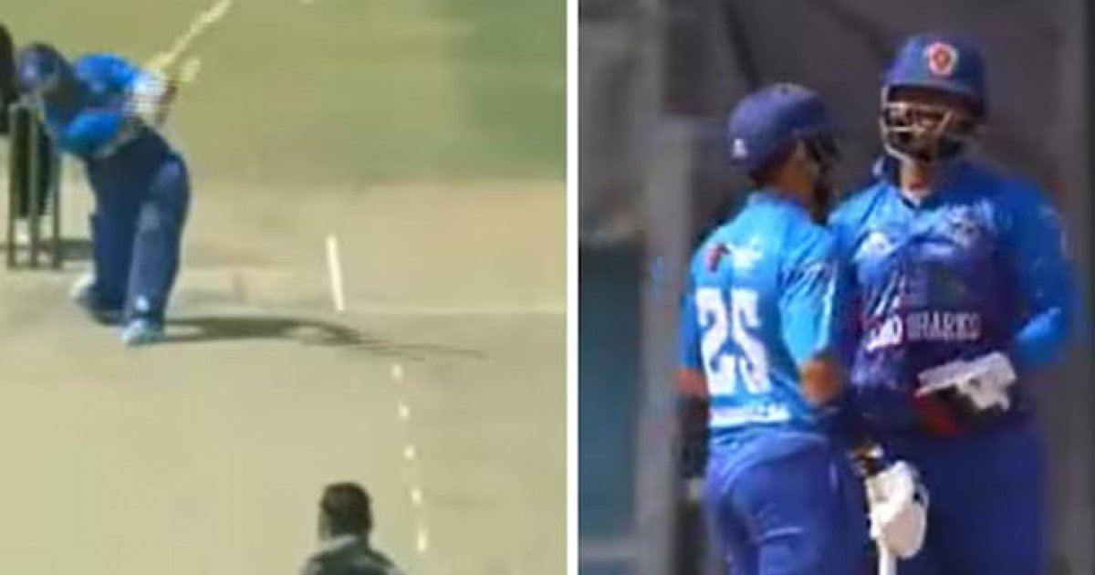 ছক্কা মেরে বাবাকে স্বাগত জানালেন ছেলে