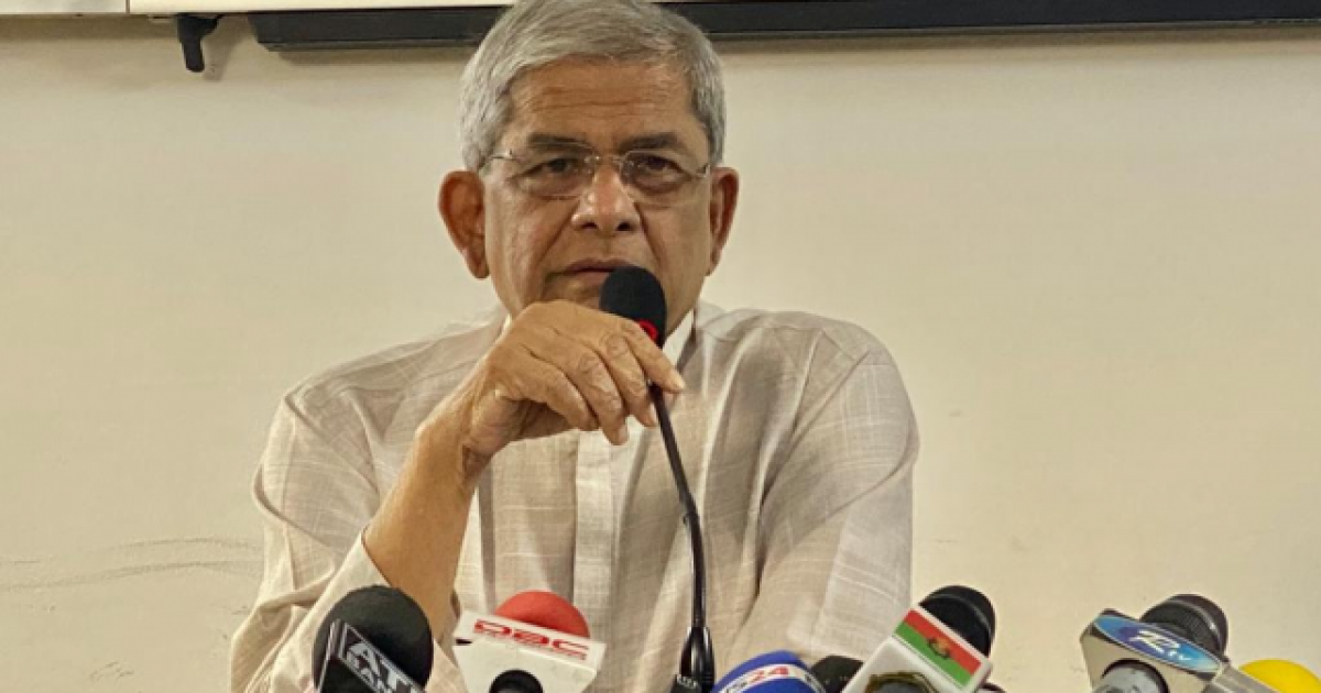 ওষুধশিল্প নিয়ে সরকারের নীতি একপেশে, ঝুঁকি তৈরি করেছে: মির্জা ফখরুল