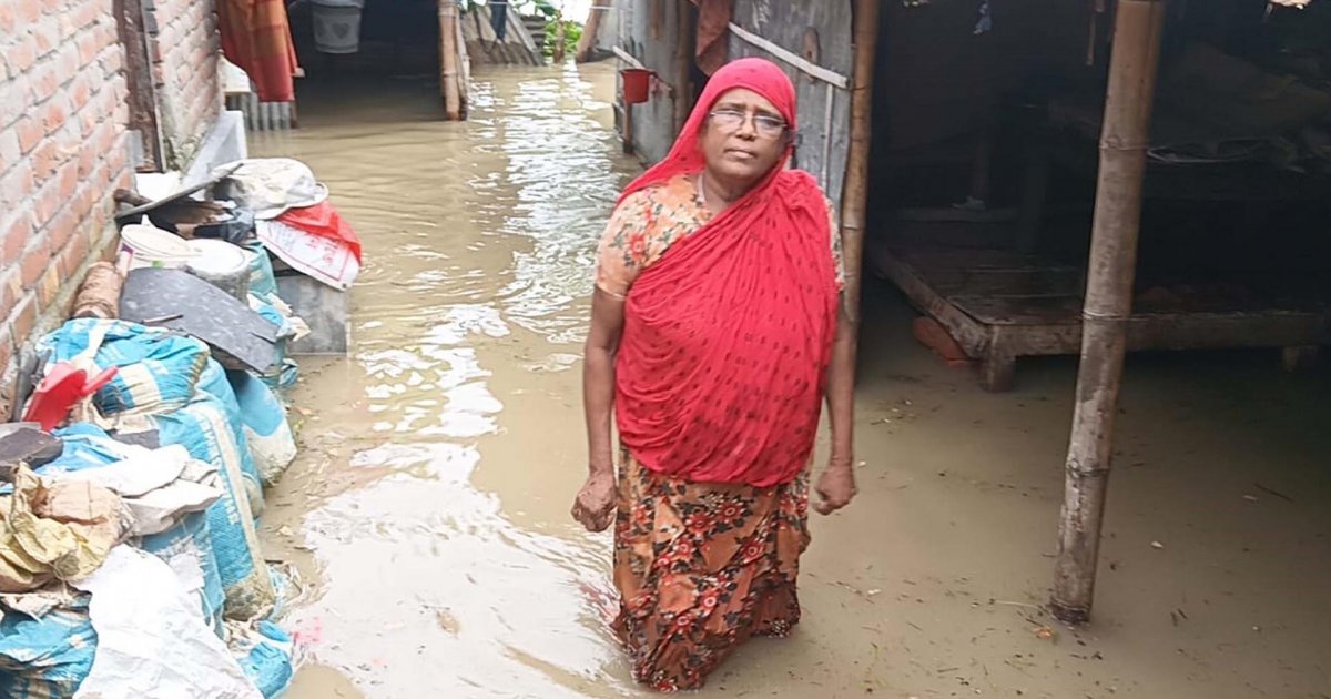 রাজশাহী-চাঁপাইনবাবগঞ্জে বন্যা পরিস্থিতি, কয়েকশ পরিবার পানিবন্দি