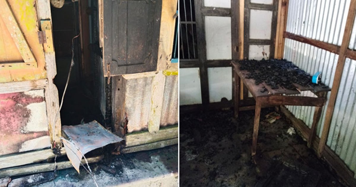 সাবেক চেয়ারম্যানের তালাবদ্ধ ঘরে অগ্নিসংযোগ