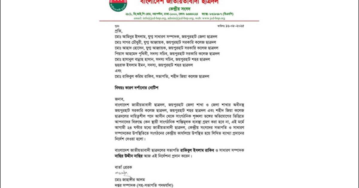 ছাত্রদলের কাউন্সিল ঘিরে মারামারি, সাত নেতাকে শোকজ