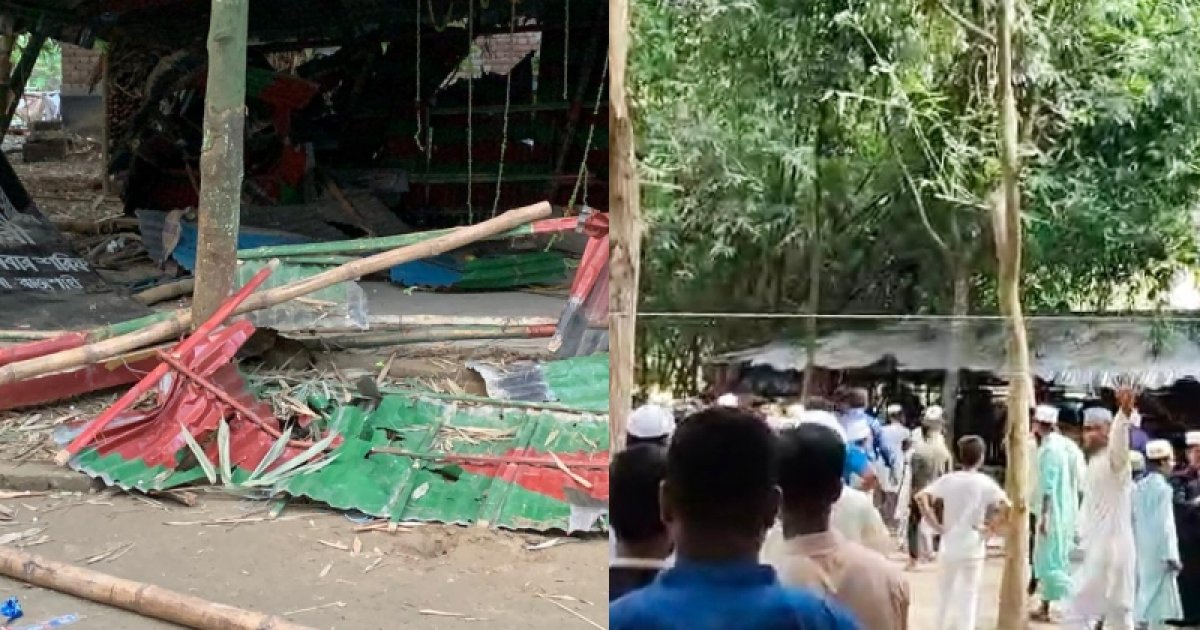 রাজশাহীতে ‘খানকা শরিফে’ ভাঙচুর, ওসি দাঁড়িয়ে দেখলেন