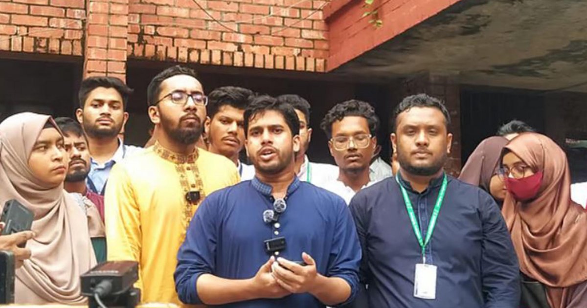 জাকসু নির্বাচনে ছাত্রদল বিভিন্ন হলে গিয়ে ভীতিকর পরিবেশ তৈরি করছে: শিবিরের ভিপি প্রার্থী