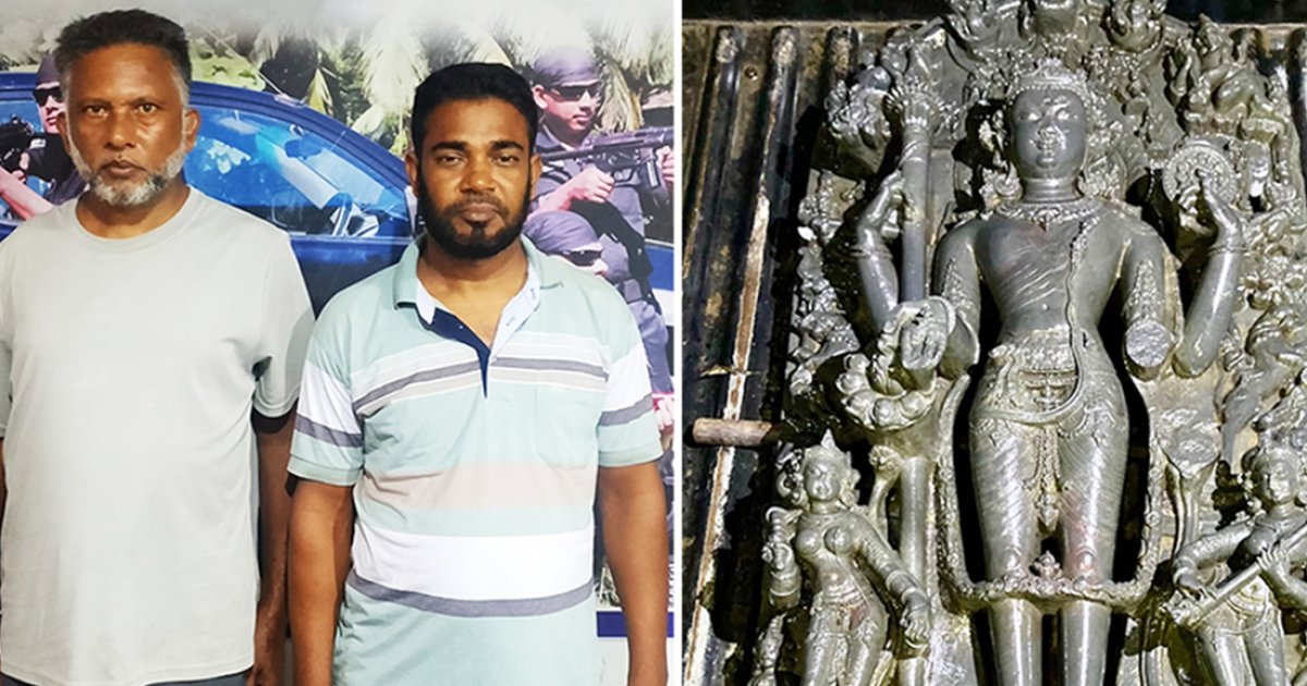 বগুড়ায় র‌্যাবের অভিযানে কষ্টিপাথরের মূর্তিসহ দুজন গ্রেফতার