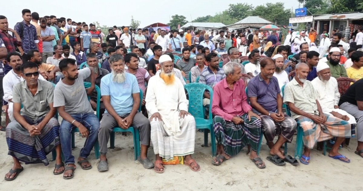 গড়াই নদীর উপর শহীদ আবরার ফাহাদের নামে সেতুর দাবিতে সমাবেশ