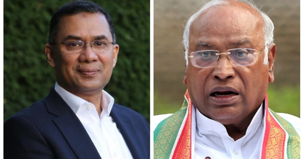ভারতের কংগ্রেস সভাপতি মল্লিকার্জুন খড়গে বিএনপি চেয়ারম্যান তারেক রহমানকে অভিনন্দন জানালেন